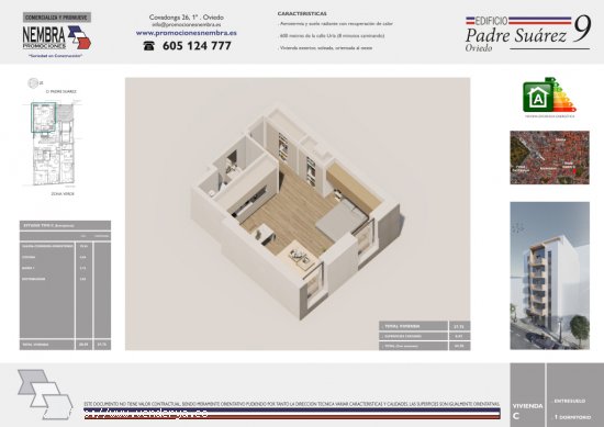 Estudio de Obra Nueva en Venta en Oviedo Asturias AYUNTAMIENTO