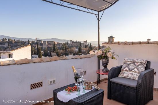 Carmen de lujo en pleno Albaicín CON VISTAS A LA ALHAMBRA. - GRANADA