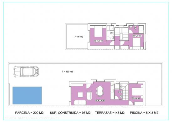 Villa pareada de 3 Dormitorios en Daya Nueva - ALICANTE