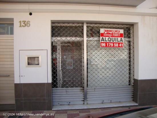 ALQUILER LOCAL COMERCIAL EN ALMUSSAFES     CENTRICO   SALIDA A DOS CALLES - VALENCIA