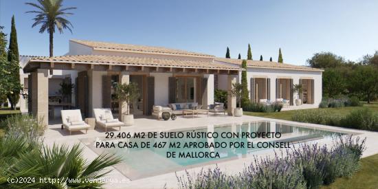 Terreno  de 29406 m2 con Proyecto y Licencia de Obras aprobados para vivienda de 176 m2 - BALEARES