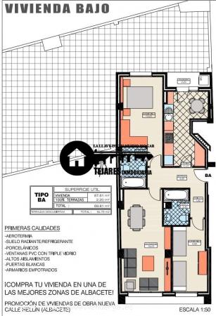 INMOBILIARIA VENDE PISO DE OBRA NUEVA ZONA HOSPITAL-CORTE INGLÉS - ALBACETE