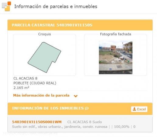 SOLAR URBANO DE 2165M2 PARA VIVIENDAS UNIFAMILIARES - CIUDAD REAL