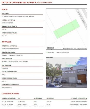 Nave en venta en Juan de la Cierva 79 poligono Industrial de Elche - ALICANTE