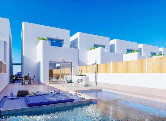 VILLAS DE OBRA NUEVA DE ESTILO IBICENCO EN LOS ALCAZARES - MURCIA