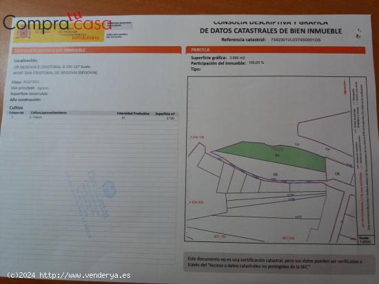 VENTA.-.LOTE DE FINCAS RUSTICAS EN SAN CRISTOBAL-SEGOVIA - SEGOVIA