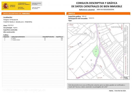 Terreno en Venta en Ravelo - SANTA CRUZ DE TENERIFE