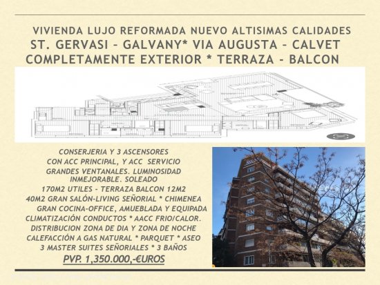 Piso de Obra Nueva en Venta en Barcelona Barcelona SANT GERVASI