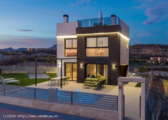 VENTA-OBRA NUEVA-CHALETS-MUTXAMEL-3HABITACIONES-3BAÑOS- DESDE 408M2-DESDE 425000 HASTA 570.000€ -