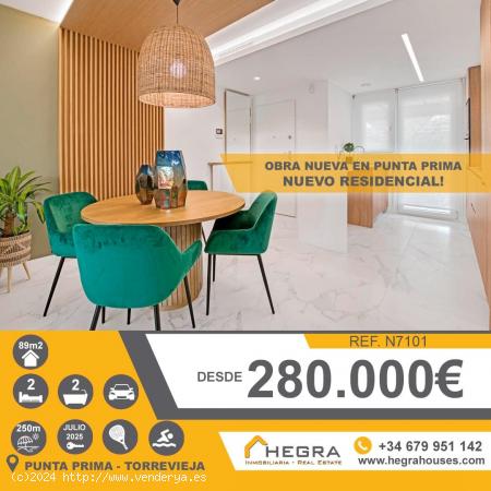 COMPLEJO RESIDENCIAL DE OBRA NUEVA EN PUNTA PRIMA - ALICANTE