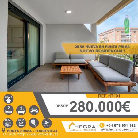 COMPLEJO RESIDENCIAL DE OBRA NUEVA EN PUNTA PRIMA - ALICANTE