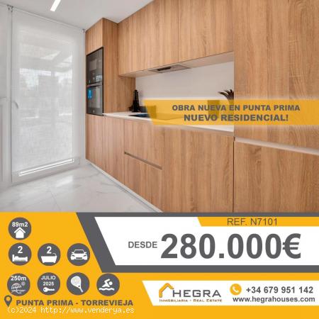 COMPLEJO RESIDENCIAL DE OBRA NUEVA EN PUNTA PRIMA - ALICANTE