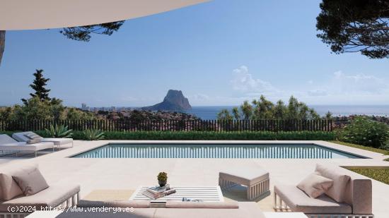 Proyecto de nueva construcción con impresionantes vistas al azul mar Mediterráneo y al icónico Pe