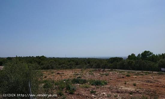 Solar con proyecto de una casa moderna de diseño con vistas lejanas al mar - BALEARES