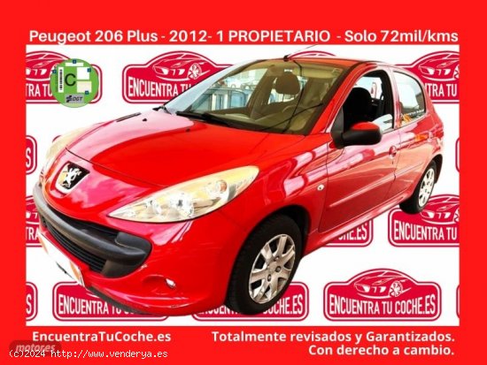 Peugeot 206 + 2012 (solo 72mil/kms) de 2012 con 72.294 Km por 5.990 EUR. en Tarragona