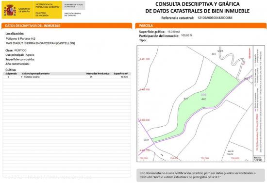  VENTA FINCA RUSTICA - CASTELLON 