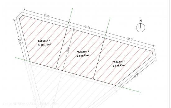 Parcela de Uso Residencial, 585 m2, en zona Torre Mínguez / Avenida Aviación - San Javier - MURCIA