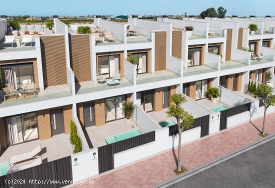 ADOSADO OBRA NUEVA EN SAN PEDRO DEL PINATAR. 4 DORM. 3 BAÑOS. TERRAZA. PARCELA. - MURCIA