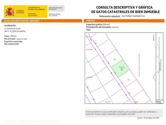  TERRENO DE 550 METROS EN ALMERIMAR - ALMERIA 