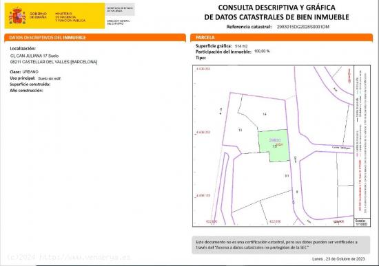 Terreno de 514 m² en venta en Castellar de Valles - BARCELONA