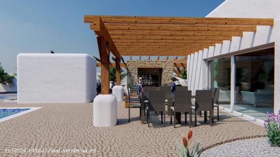 VILLAS DE OBRA NUEVA ESTILO IBIZA EN ALFAZ DEL PI - ALICANTE