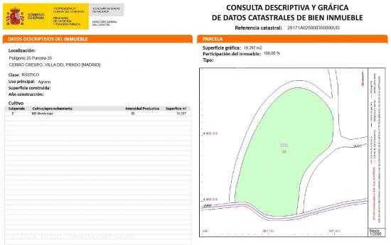 Finca rústica de 18.297 m² en Villa del Prado. - MADRID