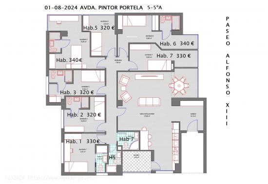 Se alquilan 5 habitaciones en Cartagena Cerca Universidades Campus Alfonso XIII y Muralla del Mar - 