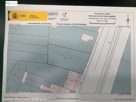 PARCELA URBANA DE 1135 M EN VILLAQUILAMBRE - LEON