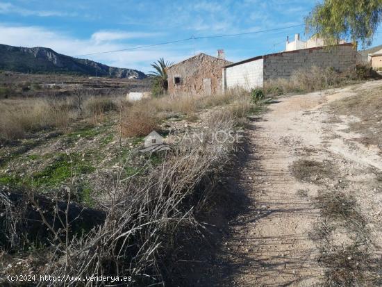 INMOBILIARIA SAN JOSE VENDE CASA CUEVA CON TERRENO EN LA PARTIDA DEL ALGAYAT EN LA ROMANA - ALICANTE