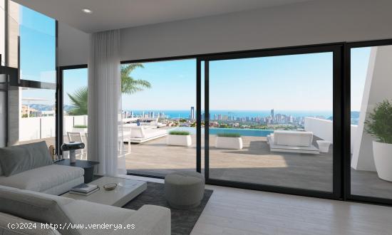 VILLA DE LUJO DE NUEVA CONSTRUCCIÓN EN FINESTRAT CON VISTAS AL MAR - ALICANTE