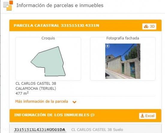 SOLAR URBANO EN VENTA EN CALAMOCHA - TERUEL