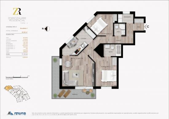 ZORROZAURRE RESIDENCIAL CON IMPRESIONANTES VISTAS DESDE 290.000€ MAS IVA - VIZCAYA