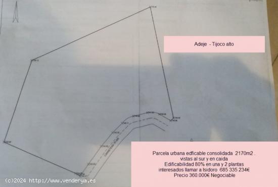 Tijoco  Alto Terreno urbano consolidado  2163 m2 para construir con vistas - SANTA CRUZ DE TENERIFE