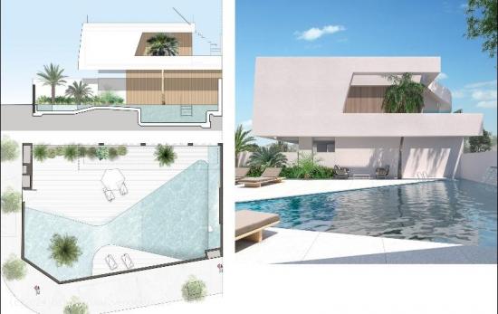 Dúplex, diseño moderno, gran terraza y solarium, piscina comunitaria, en Pilar de la Horadada - AL