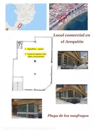 LOCAL COMERCIAL EN ESQUINA A 50M DE PLAYA - ALICANTE