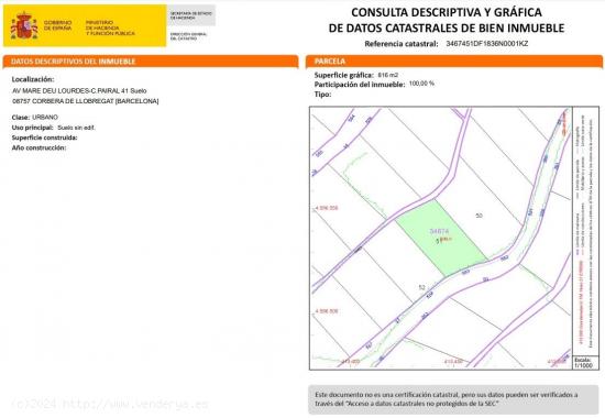 Parcela edificable en CASES PAIRALS - BARCELONA