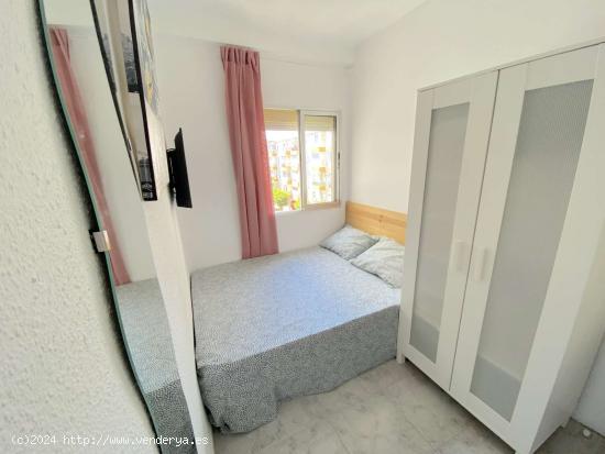 Luminosa habitación con cama de matrimonio equipada para estudiantes - SEVILLA