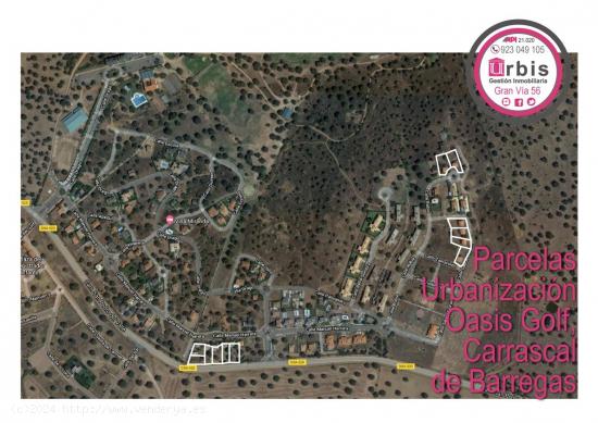 Urbis te ofrece Parcelas en venta en zona Oasis Golf, Carrascal de Barregas, Salamanca. - SALAMANCA