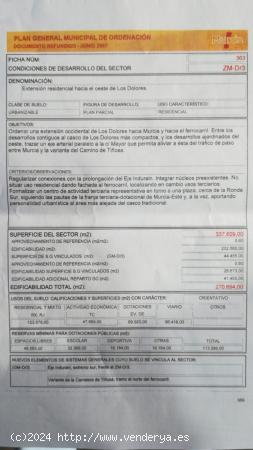 ++Terreno urbanizable en plan parcial en Murcia cerca de media markt++Parcela  de 1517 m2 - MURCIA