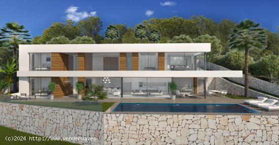 Obra nueva moderna en Moraira para vender con vistas panorámicas - ALICANTE