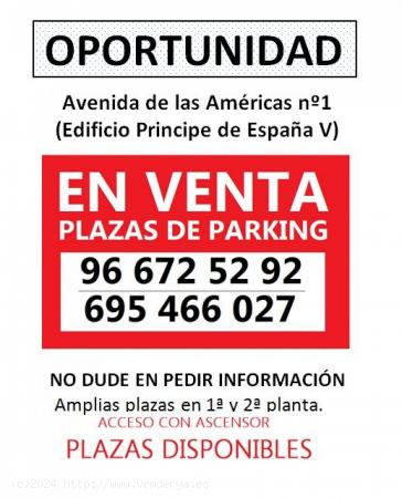 Venta de plazas de Parking - ALICANTE