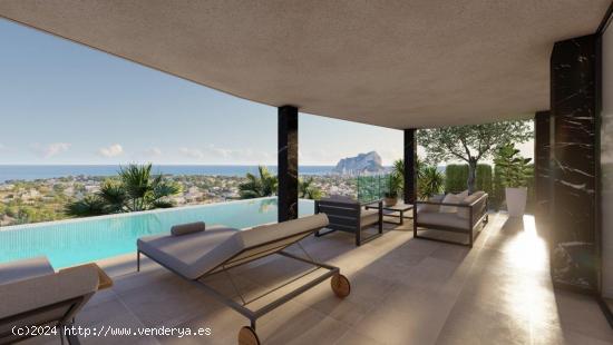 Casa de lujo de 3 plantas, con maravillosas vistas panorámicas al mar, en Calpe - ALICANTE