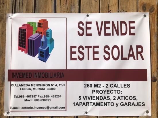 SOLAR EN VENTA BARRIO SAN CRISTOBAL - MURCIA