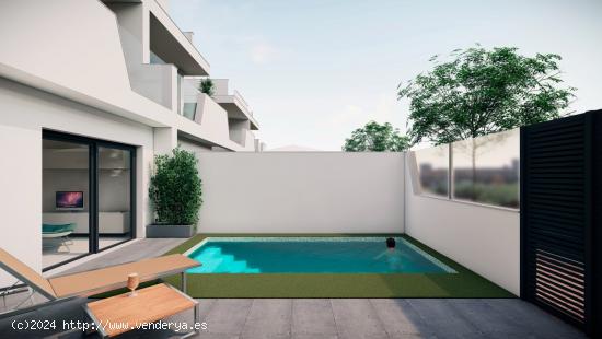 VILLAS PAREADAS NUEVAS CON PISCINA PRIVADA A 800 m DE LA PLAYA - MURCIA