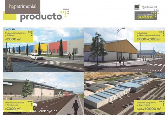 PARCELA INDUSTRIAL URBANIZADA DE 1797 m2 EN PARQUE LOGISTICO SURESTE - MURCIA