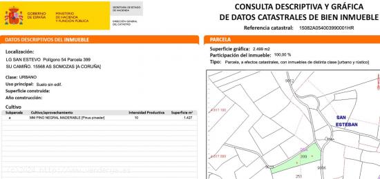 Parcela para vivienda unifamiliar en Somozas - A CORUÑA