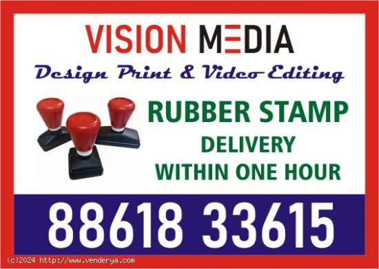 Specialized in Pre - Ink Rubber Stamp | Delivery within one hour | 1981