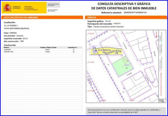 Parcela de uso comercial céntrica lista para construir en Santomera - MURCIA