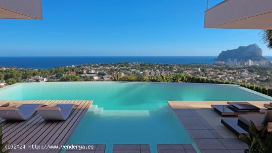 VILLA DE LUJO DE OBRA NUEVA EN CALPE CON VISTAS AL MAR - ALICANTE