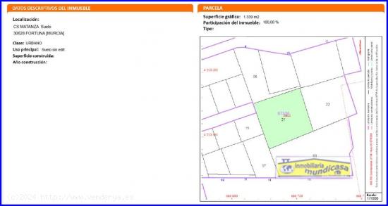 Parcela urbana en La Matanza de Fortuna - MURCIA